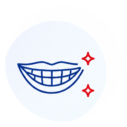 Dental veneers smile line icon